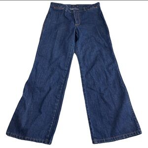 J Crew Womens 10 (30x30) Cotton Jeans Blue Bootcut Dark Wash Mid Rise Leather